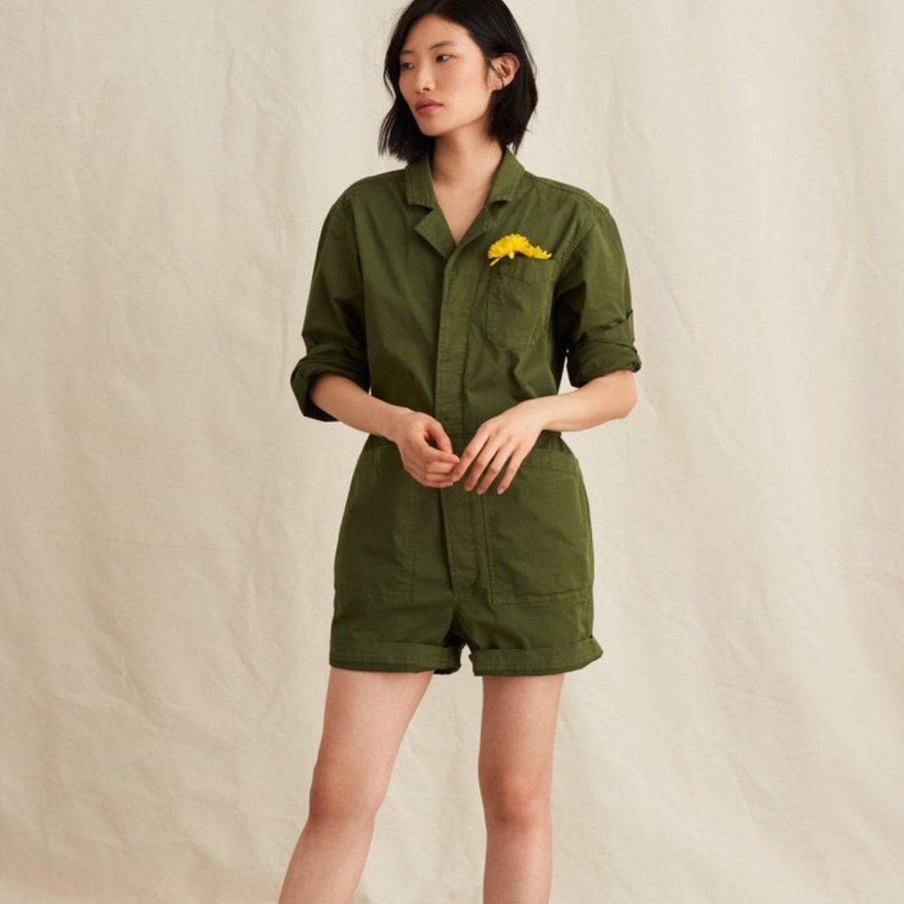 Alex Mill Short Jumpsuit Sz Small Cotton Twill NWT